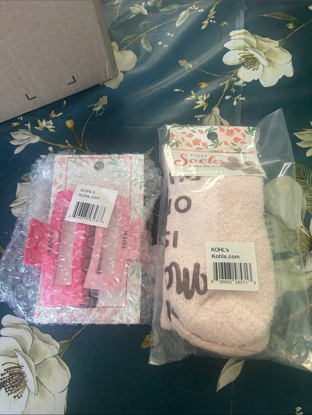 Fuzzy Cozy Socks with Pink Scrunchie Set